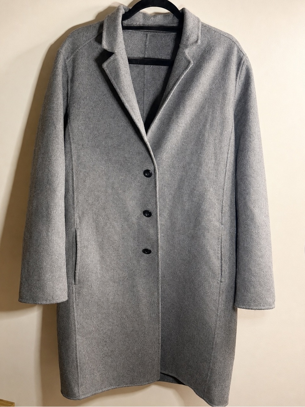 NWOT: GAP Women’s Wool Charcoal Gray Longline Coat Jacket | Size: Large